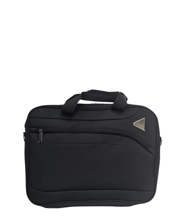 Corby Laptop Soft Shell Suitcase in Black