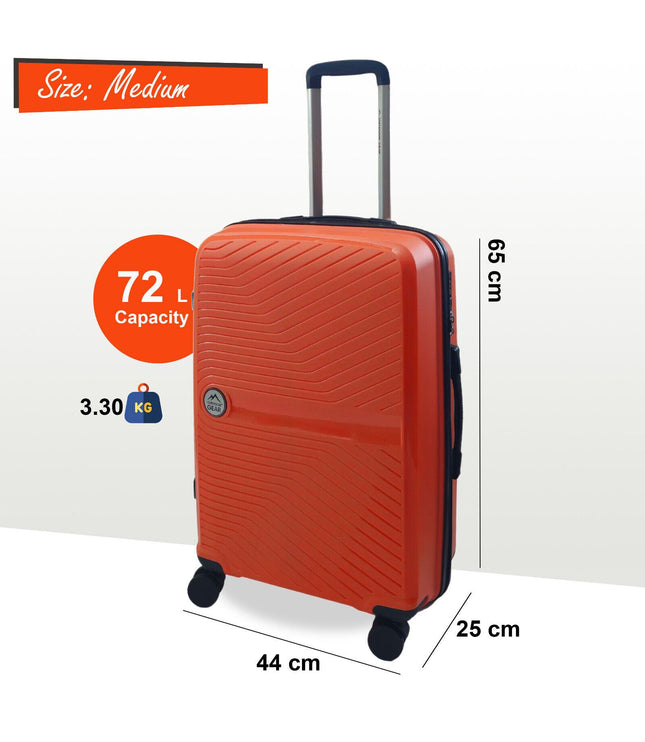 Acton Medium Hard Shell Suitcase in Orange