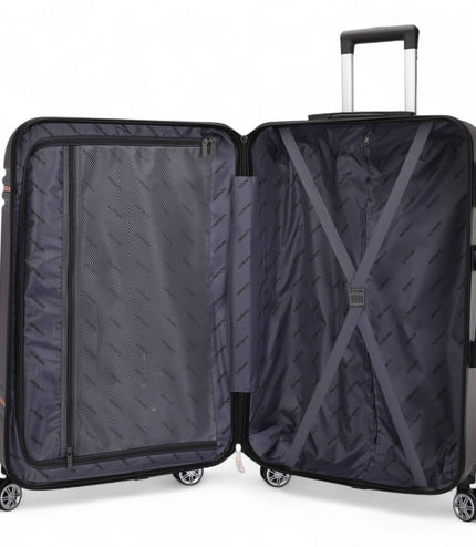 Calgary Medium Hard Shell Suitcase in Charcoal Black