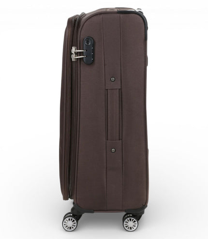 Carrollton Medium Soft Shell Suitcase in Brown
