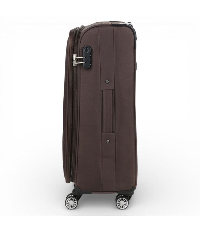 Carrollton Medium Soft Shell Suitcase in Brown