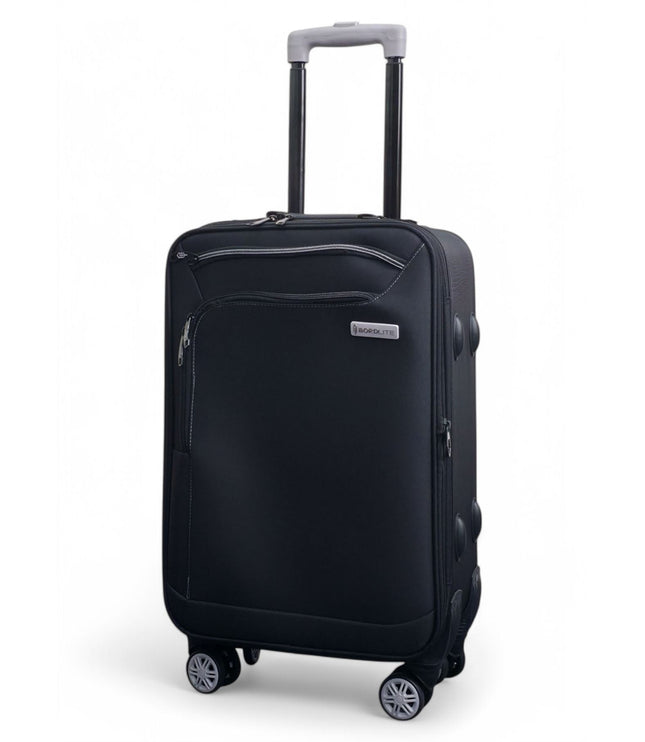 Handa Cabin Soft Shell Suitcase in Black