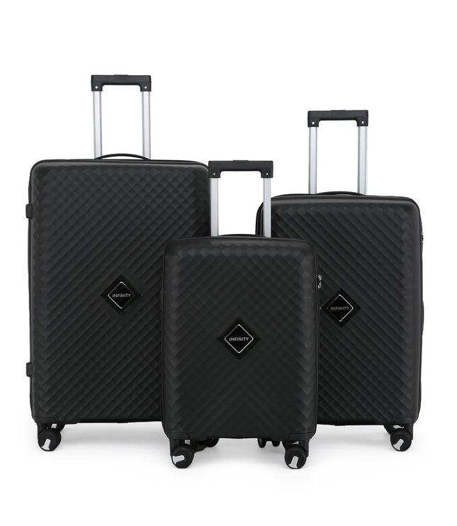 Courtenay Set of 3 Hard Shell Suitcase in Black