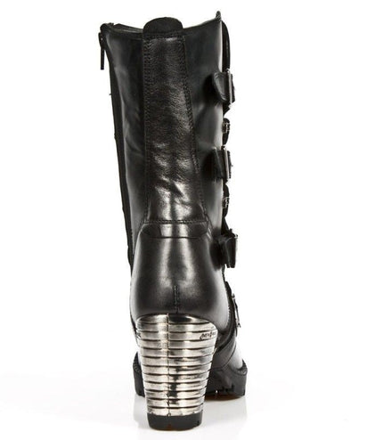 Back profile of New Rock Trail Collection Tr003-S1 high-heeled boot
