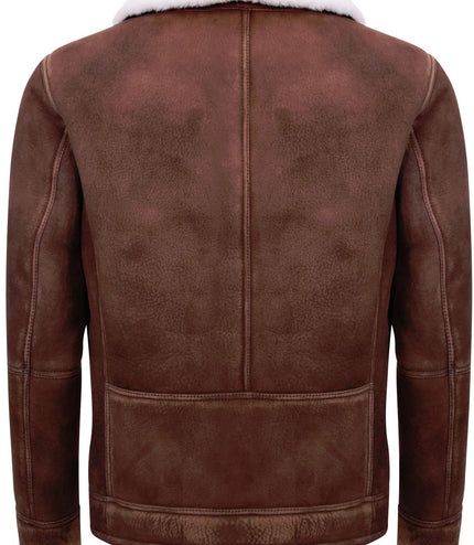 Mens Sheepskin Leather Harrington Bomber Jacket-Luanda