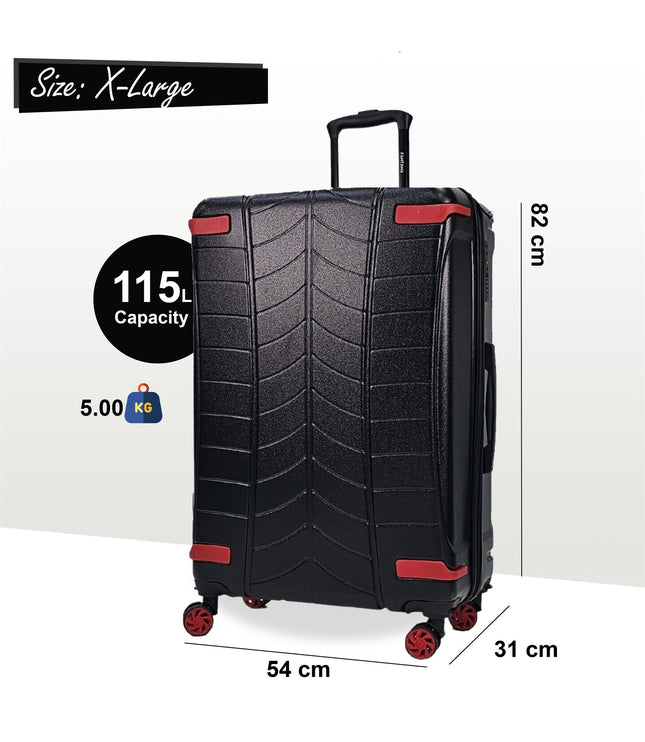 Chilton Extra Large Hard Shell Suitcase in Black