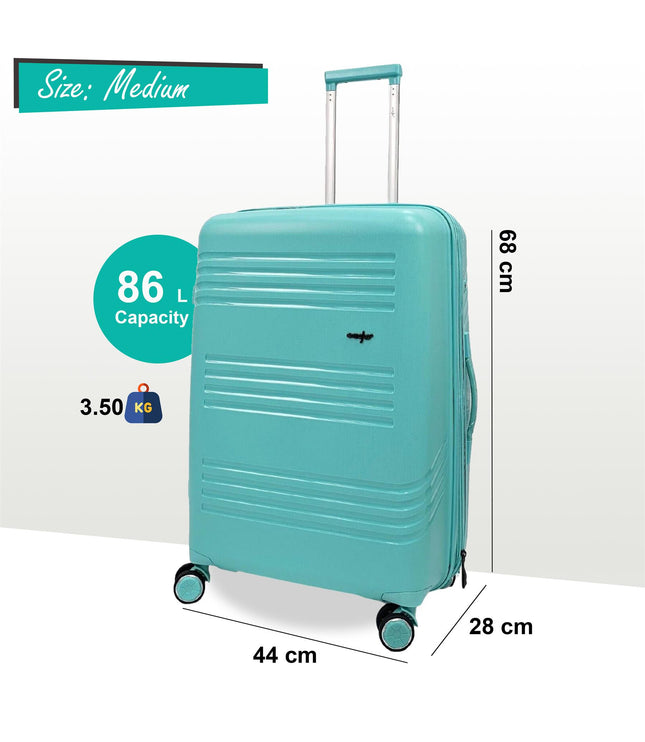 Camborne Medium Hard Shell Suitcase in Teal