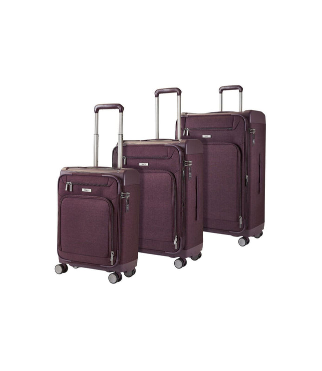 Amesbury Set of 3 Soft Shell Suitcase in Purple