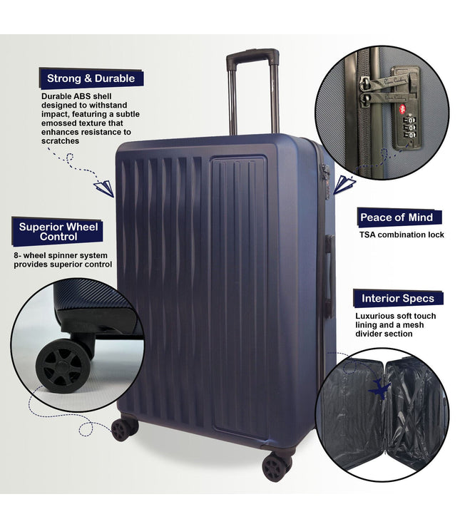 Croydon Large Hard Shell Suitcase in Navy