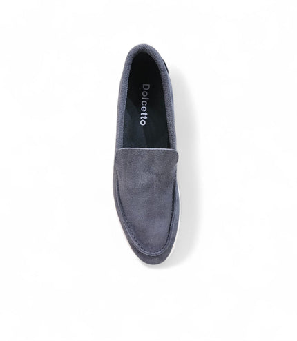 Men's Durable Grey Slip-On Loafers with Cushioned Insole