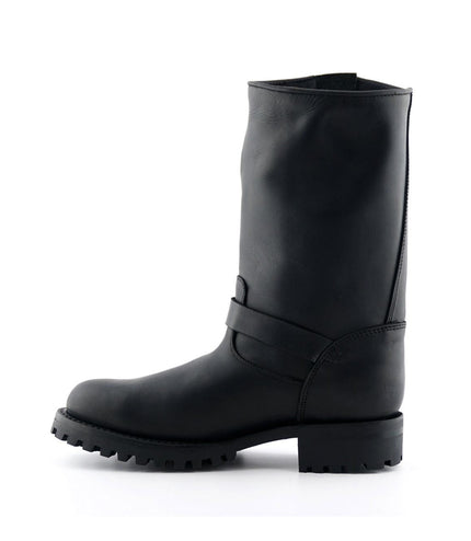 Grinders Mens Black Western Combat Leather Boots - Wild One