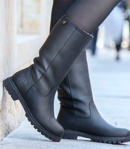 Panama Jacks Women's Black Bambina B60 Leather High Boots