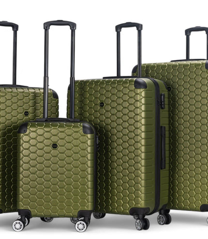 Noda Set of 4 Hard Shell Suitcase in Green