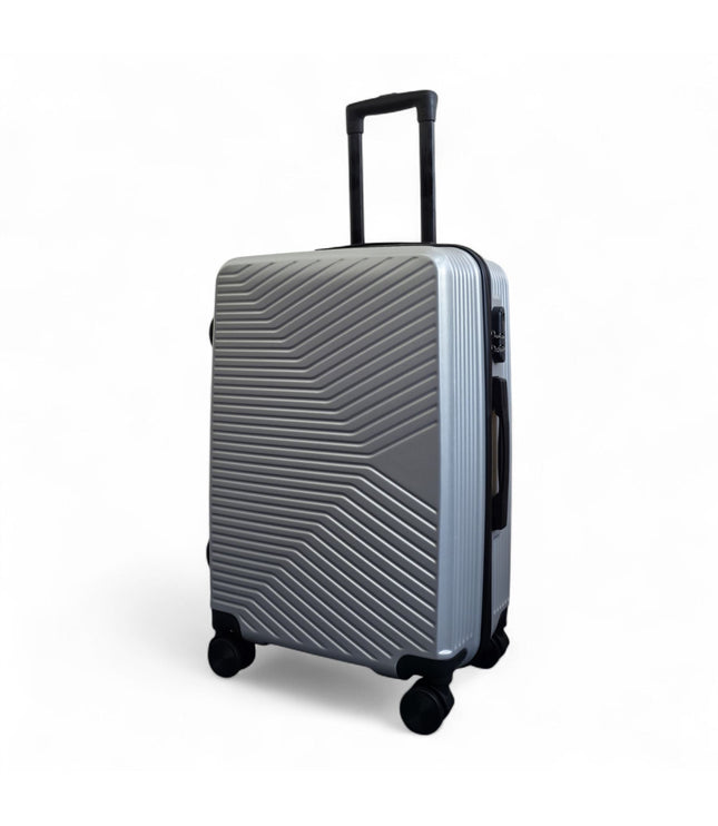 Junee Medium Hard Shell Suitcase in Silver