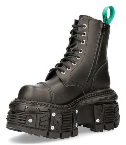 New Rock Vegan Leather Combat Platform Boots- TANKMILI083C-V2