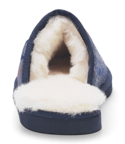 Men’s Wool Slip-on Real Sheepskin Fur Mule Winter Slippers - Highland