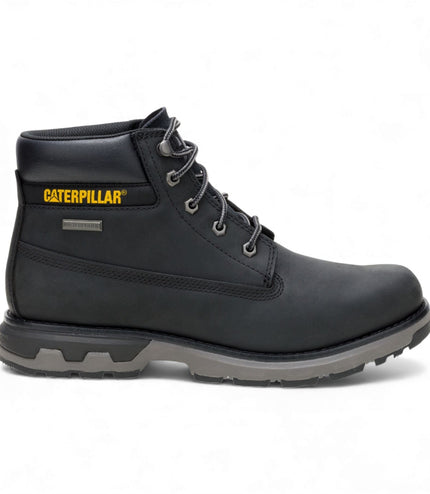 Caterpillar (CAT) Men's Pursue Black Leather Everyday Work Hiking Ankle Boots