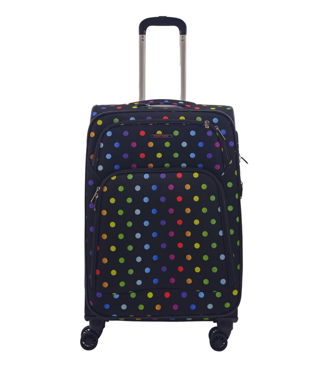 Ashbourne Medium Soft Shell Suitcase in Dots