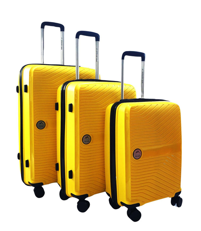 Acton Set of 3 Hard Shell Suitcase in Yellow