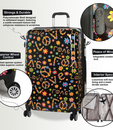 Corbridge Large Hard Shell Suitcase in Love