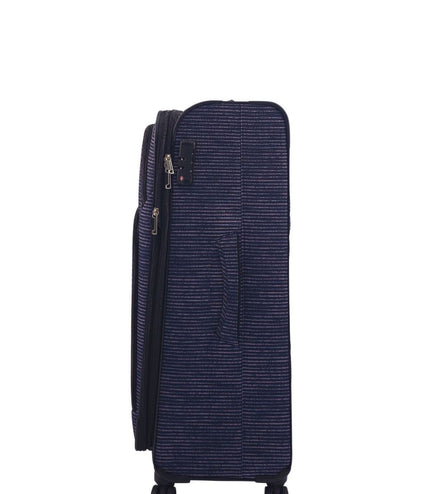 Ashbourne Large Soft Shell Suitcase in Lines