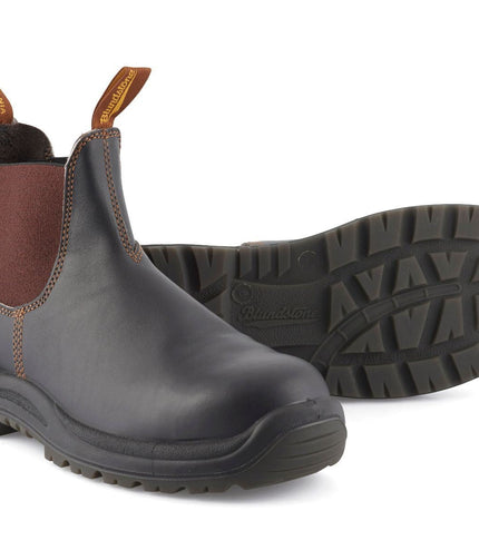 Blundstone #192 Brown Steel Toe Chelsea Boot