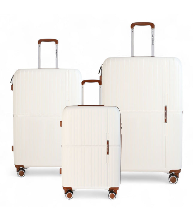 Corowa Set of 3 Hard Shell Suitcase in White