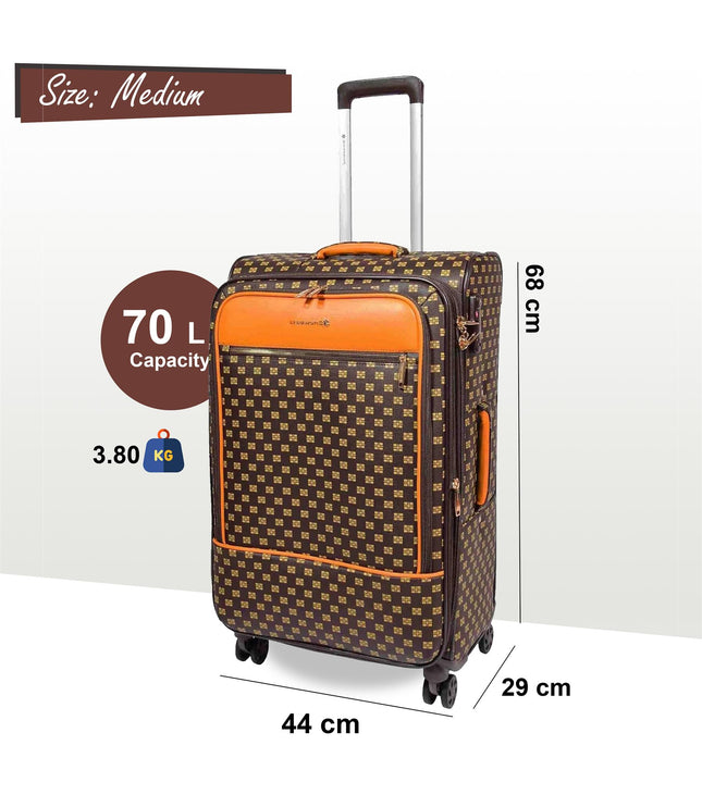 Corringham Medium Soft Shell Suitcase in Coffee