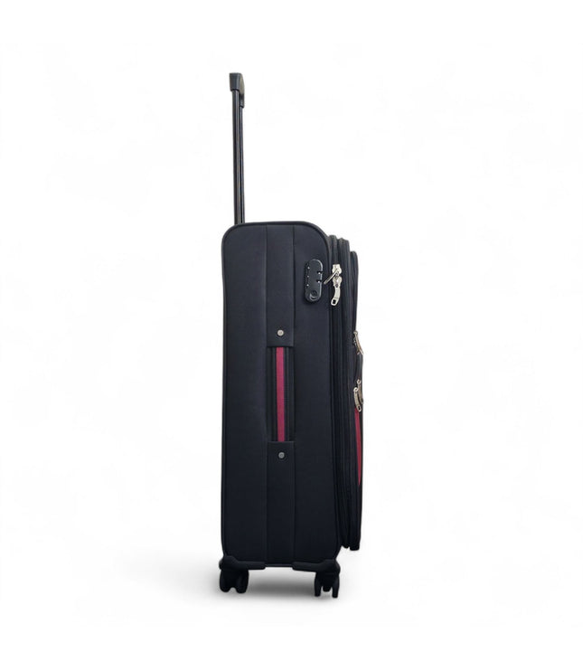 Gosford Medium Soft Shell Suitcase in Black