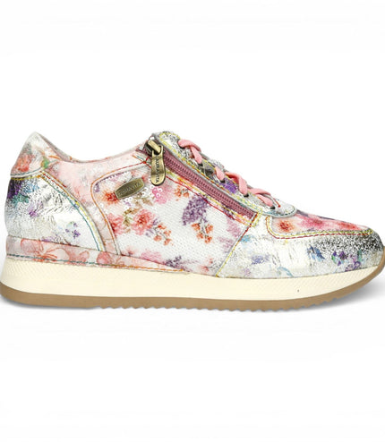 Laura Vita Women's Gycmo 58 Green Floral Leather Trainers Sneaker Shoes