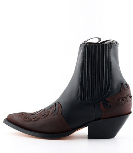 Grinders Unisex Leather Black Western Boots - Arizona Lo