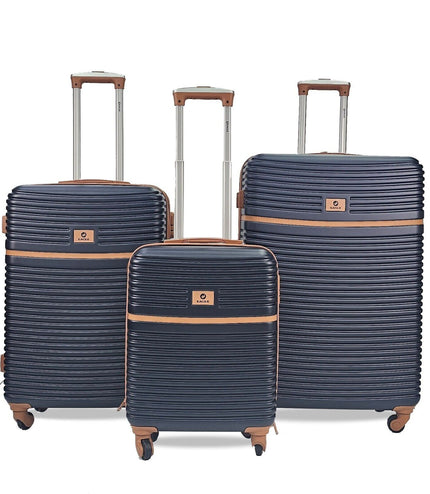 Caistor Set of 3 Hard Shell Suitcase in Navy