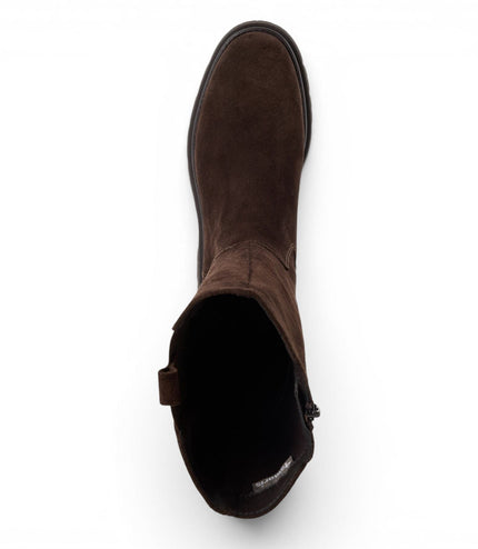 Tamaris Women’s Brown Leather Knee High Platform Heel Long Boots - 25608-41