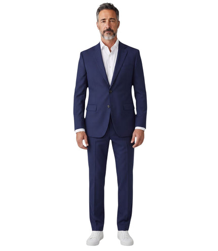 Men's Navy Tailored Fit Formal Blazer Jacket - Belmount