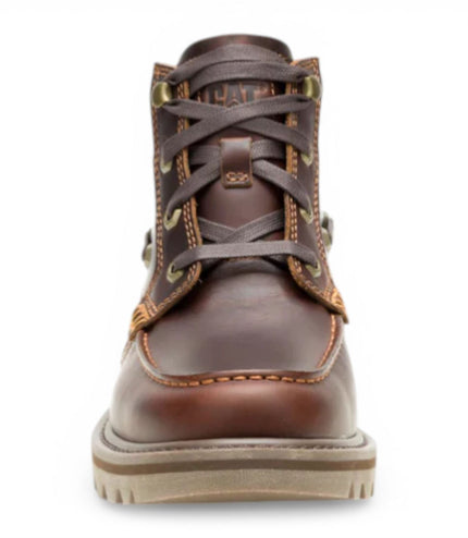CAT (Caterpillar) Mens Tan Brown Leather Hiking Ankle Boots - Colorado Boat-Mid