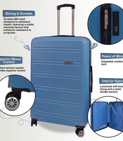 Alford Large Hard Shell Suitcase in Blue