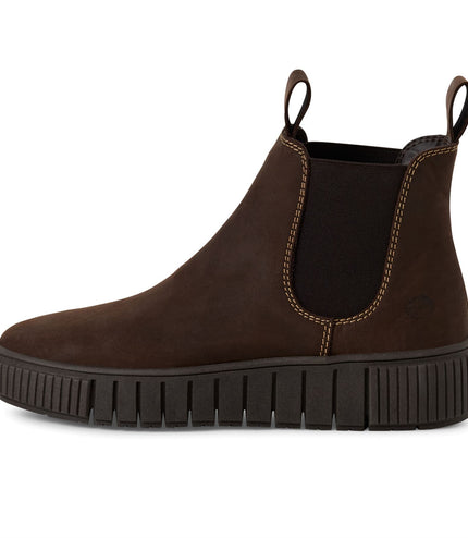 Tamaris Womens Brown Leather Chelsea Ankle Boots