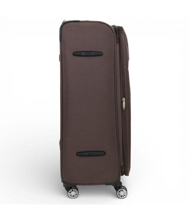 Carrollton Large Soft Shell Suitcase in Brown