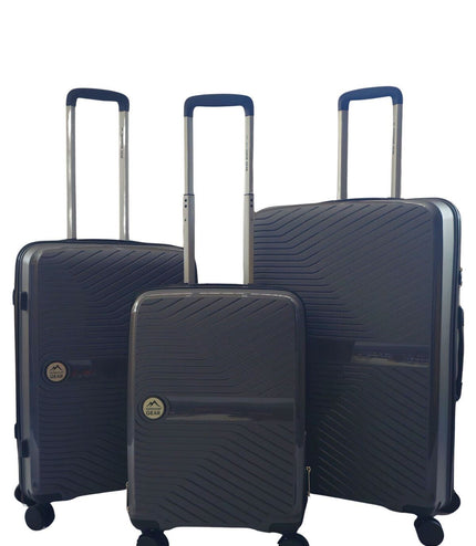 Acton Set of 3 Hard Shell Suitcase in Grey