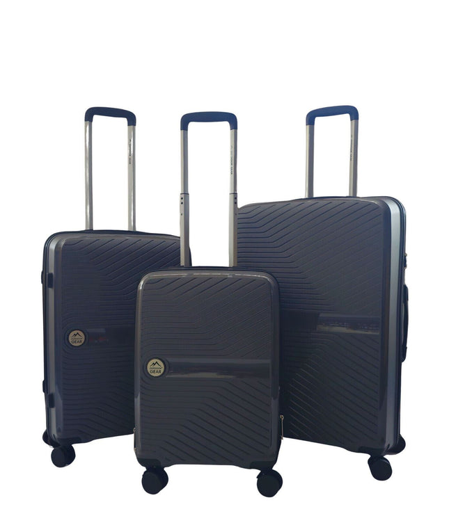 Acton Set of 3 Hard Shell Suitcase in Grey