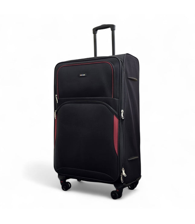 Gosford Large Soft Shell Suitcase in Black