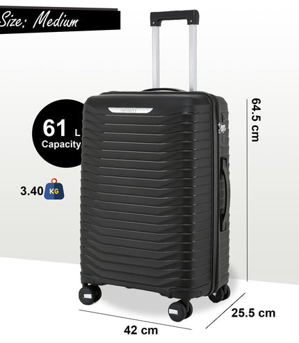 Burnaby Medium Hard Shell Suitcase in Black