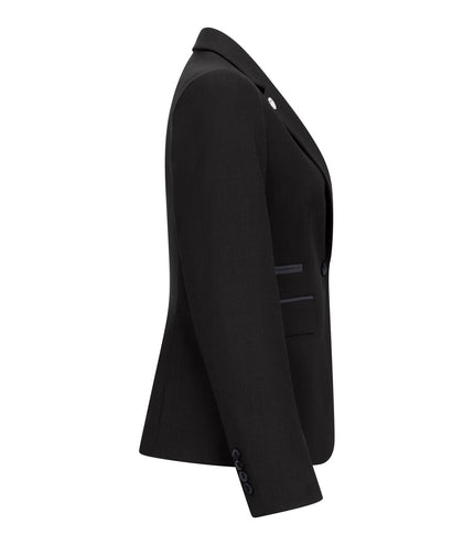 Women's 3 Piece Tailored Fit Plain Black Formal Office Suit
