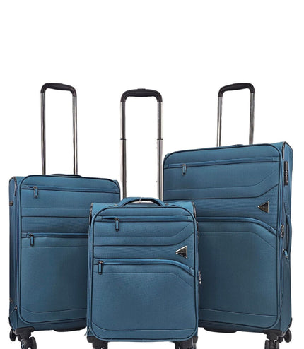 Corby Set of 3 Soft Shell Suitcase in Teal