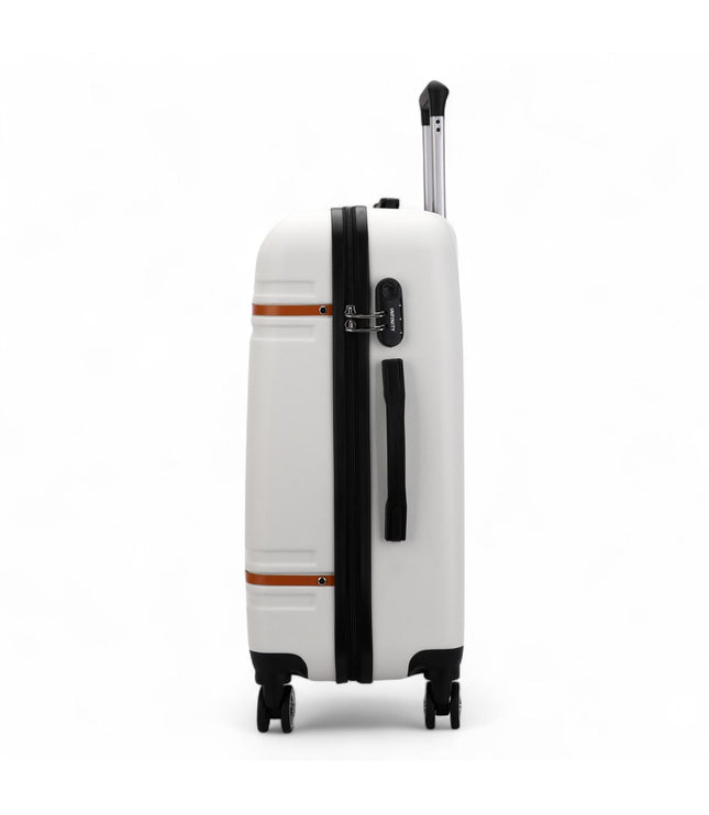 Calgary Large Hard Shell Suitcase in Cream White