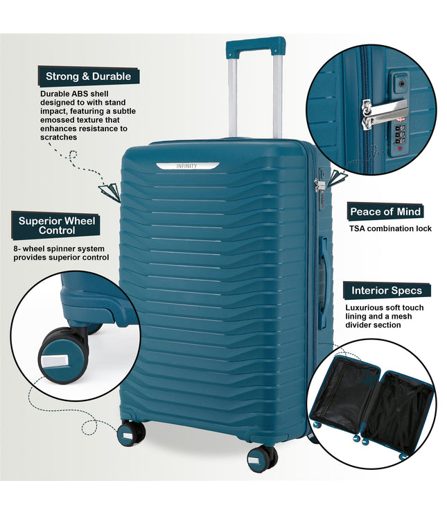 Burnaby Large Hard Shell Suitcase in Blue