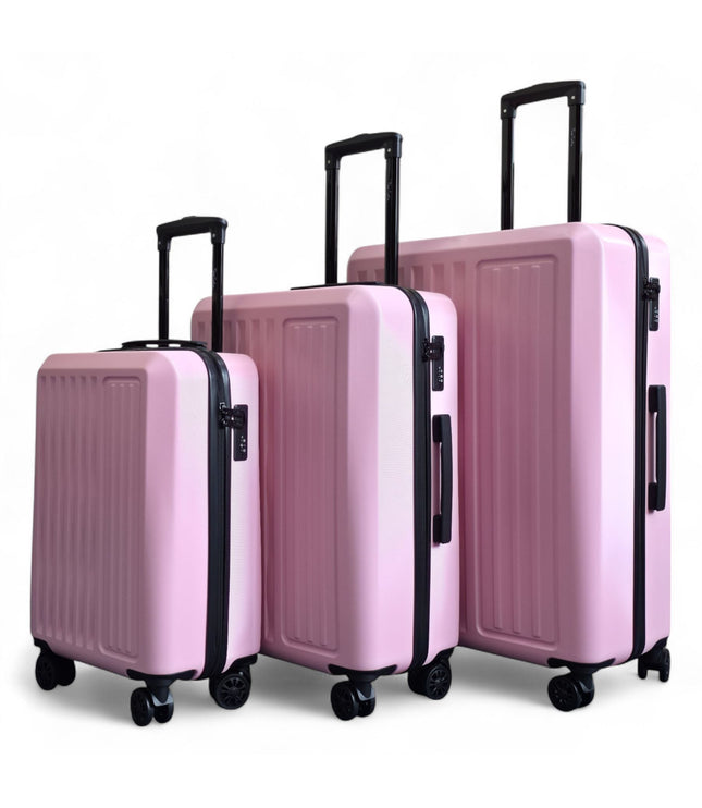 Croydon Set of 3 Hard Shell Suitcase in Pink