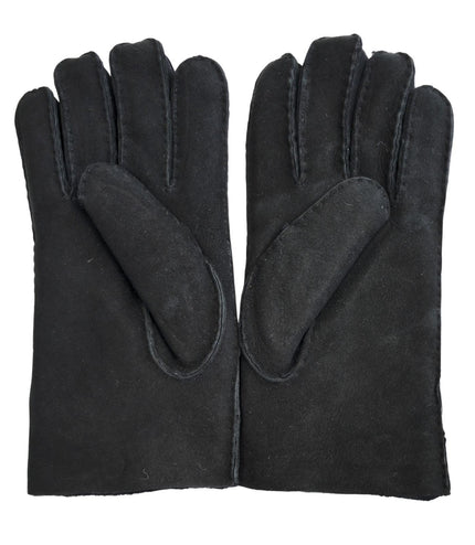 Infinity Leather Mens Black Luxury Sheepskin Suede Leather Gloves