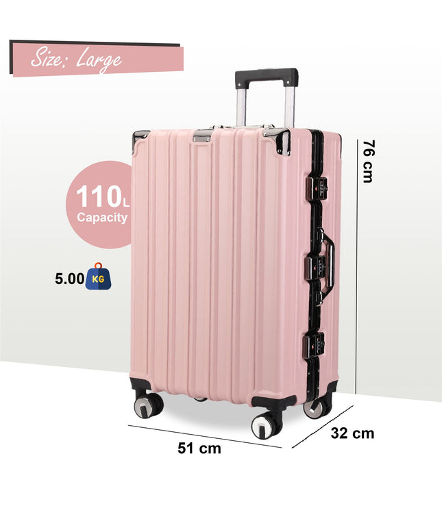 Airdrie Large Hard Shell Suitcase in Pink