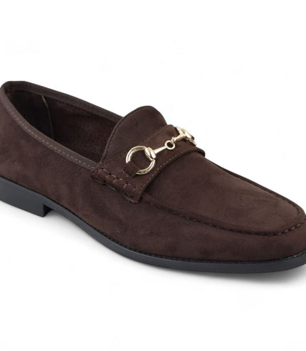 Men's Brown Suede Moccasin Leather Lined Loafers